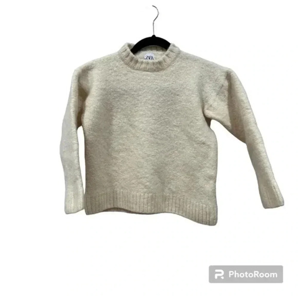 💥 Zara wool ivory sweater Medium 0693/305 - Picture 1 of 6